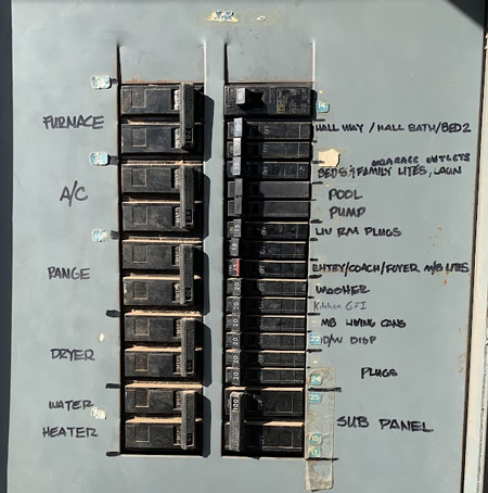 Example of Main Service Panels Main Service Panel Breakers